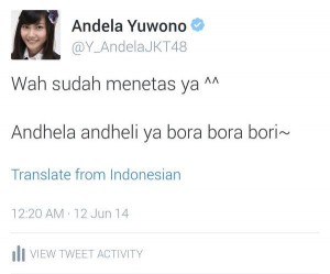 tweet-pertama-andela-jkt48